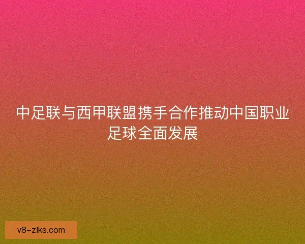 中足联与西甲联盟携手合作推动中国职业足球全面发展